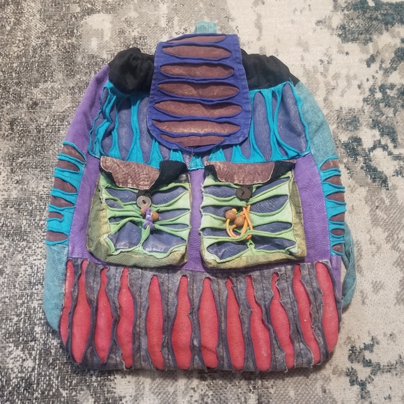 Patch Work Bookbag - Picture 1 of 4